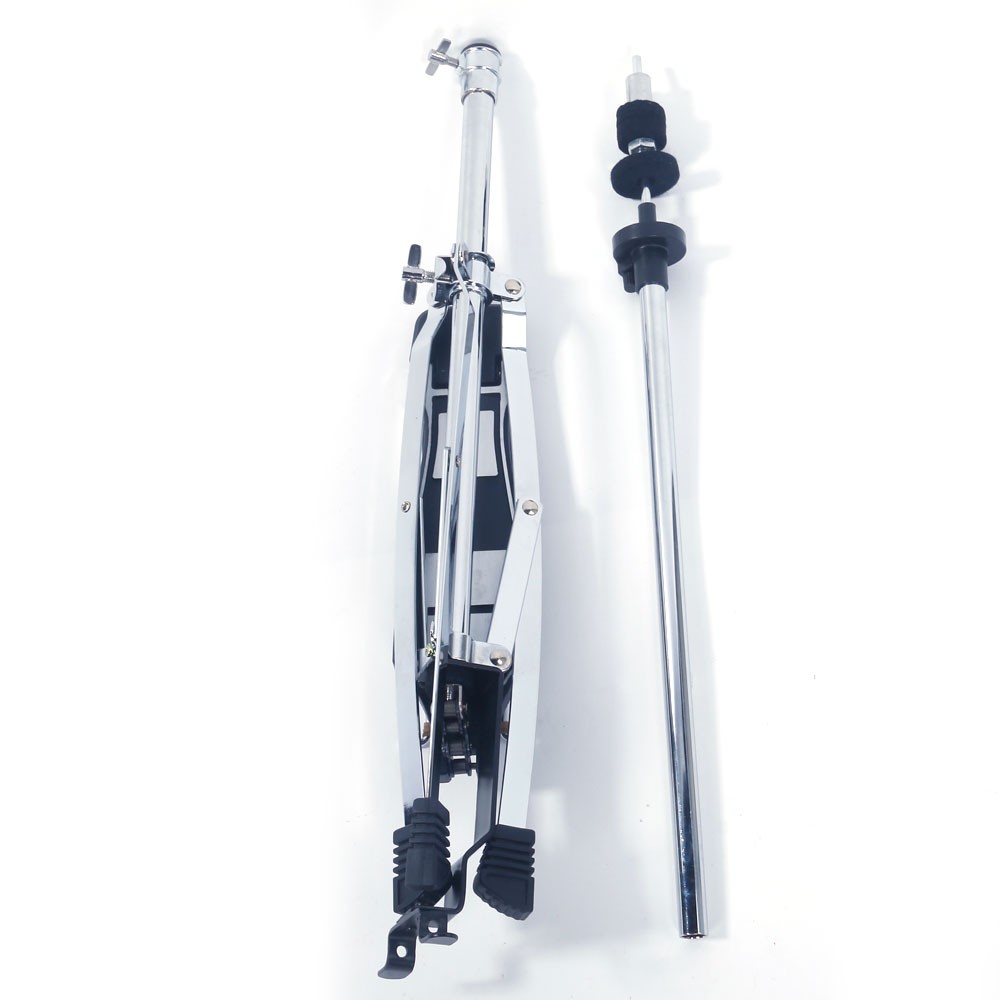 Professional Pedal Control Style Hi-Hat Stand with Pedal Silver & Black