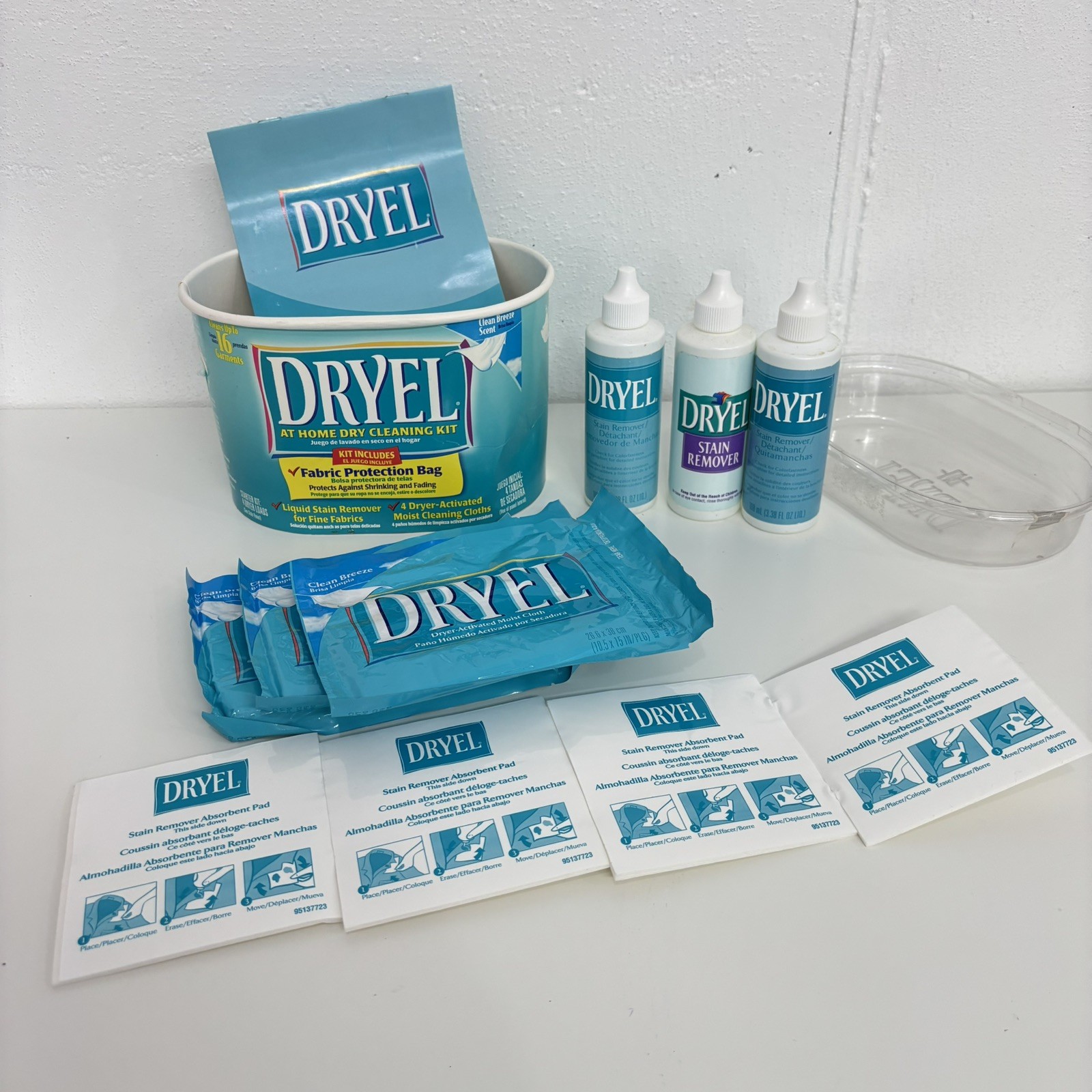 Dryel At Home Dry Cleaner Starter Kit 4 Loads 16 Garments Clean Scent (extras)