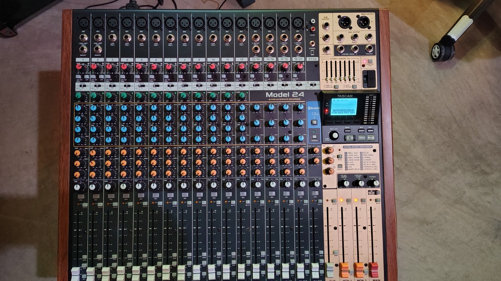 TASCAM Model 24 24-Channel Analog Mixer USB Audio Interface Recorder