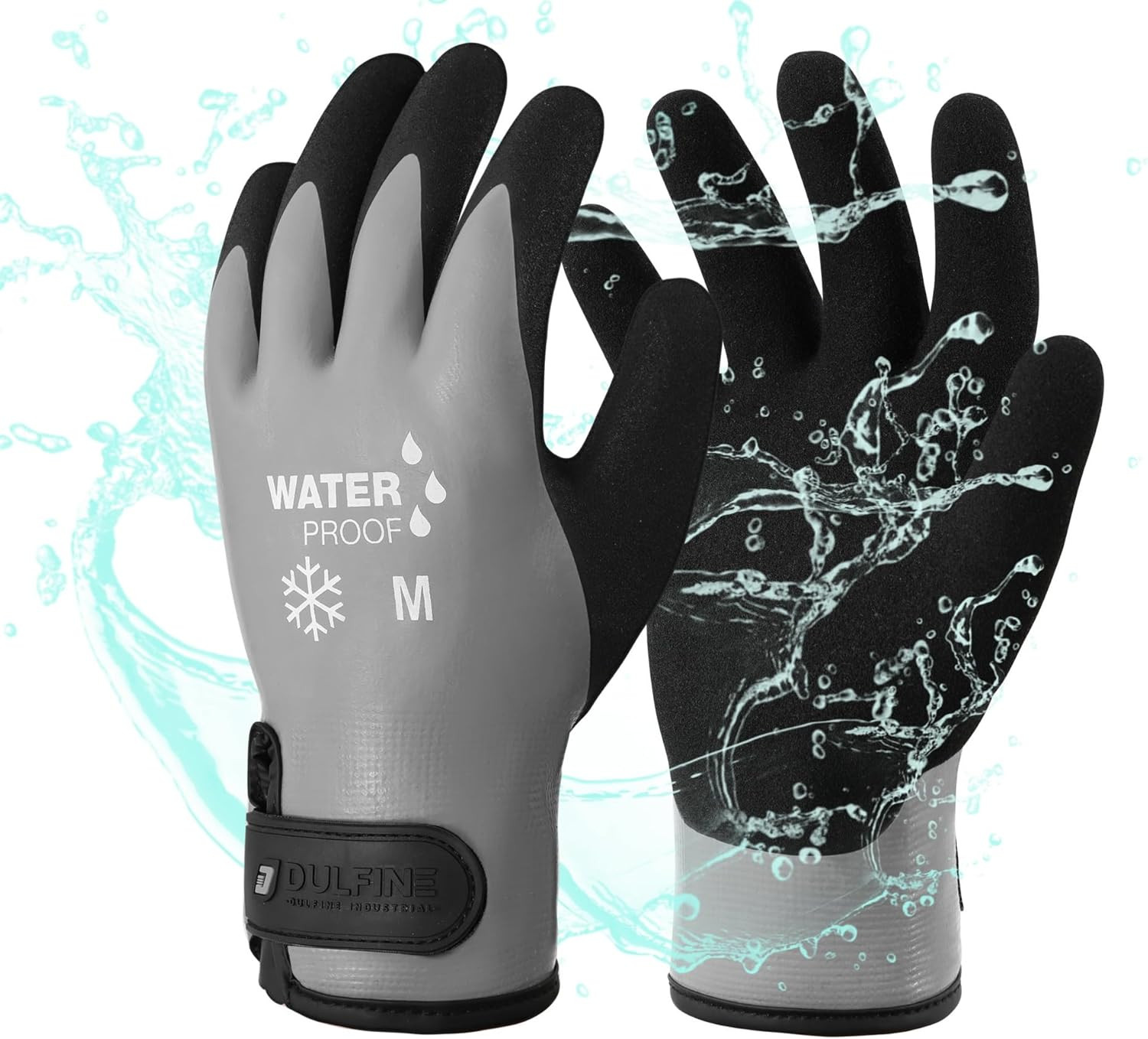 100% Waterproof Winter Work Gloves for Men and Women,Foam Latex Coated and Therm