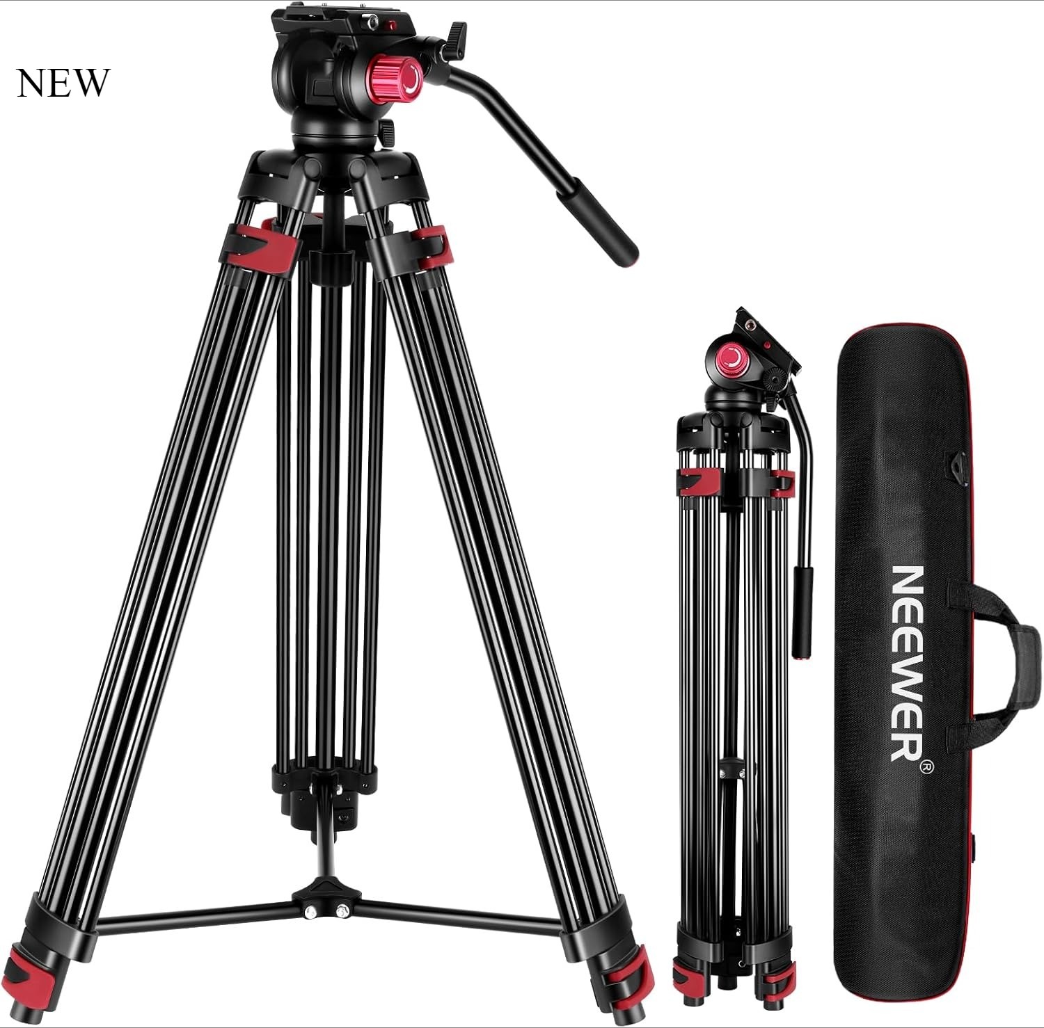 NEEWER 79"/200cm Video Tripod, Heavy Duty Aluminum Alloy Camera Tripod Stand