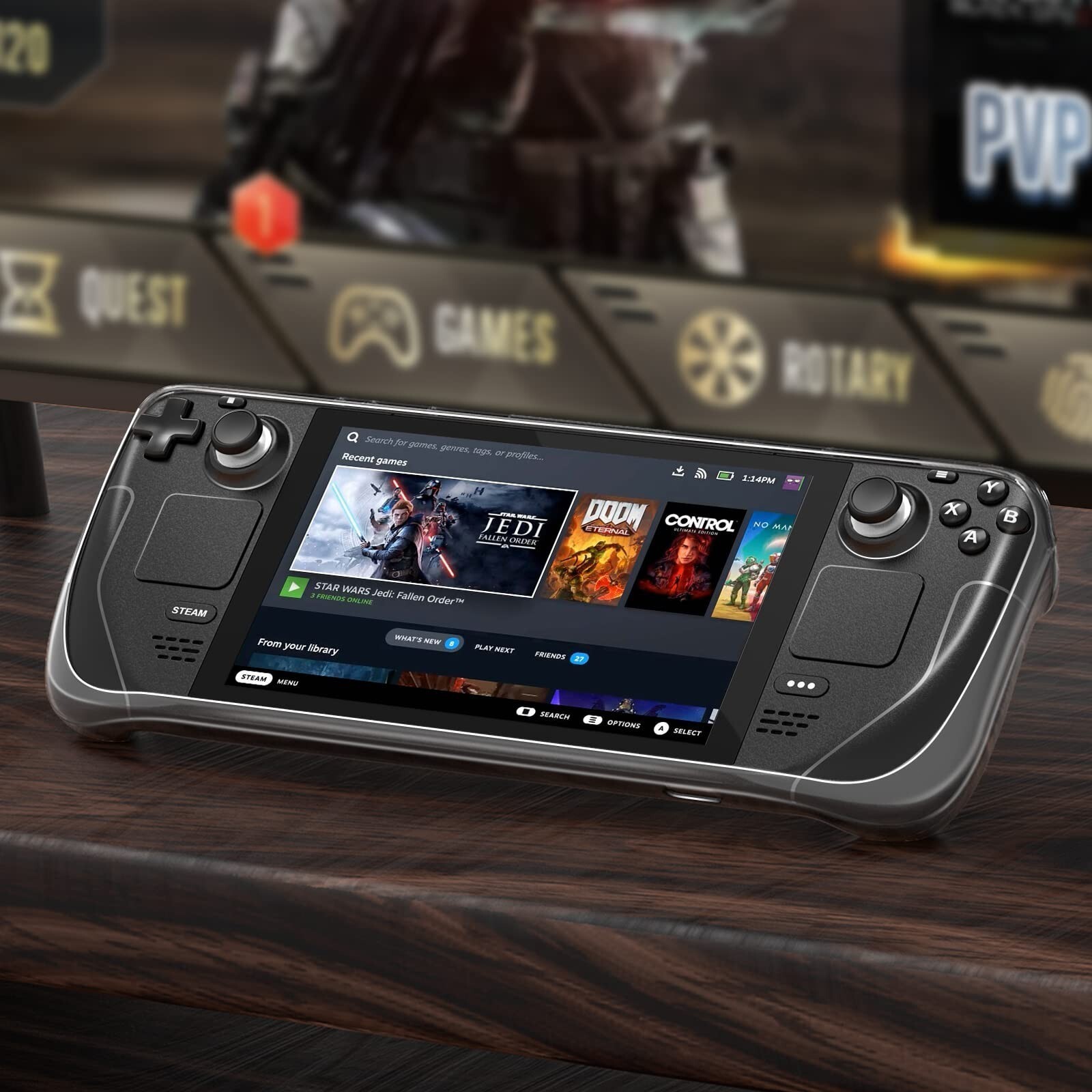 New Protective Case,TPU Soft Cover Protector for Steam Deck with Full Protection
