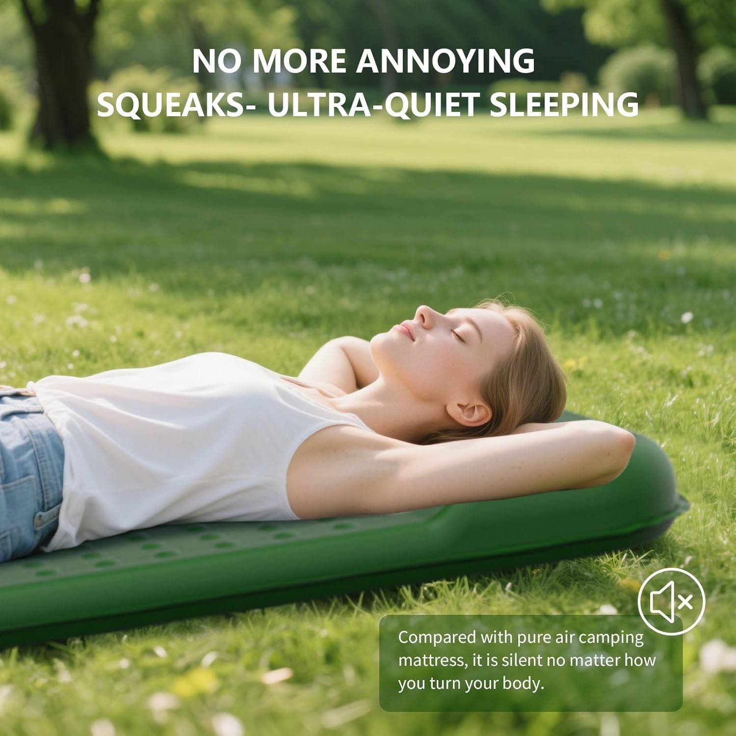 Memory Foam Sleeping Pad with Built-in Pump 9.5 R-Value Compact Camping Mat G...