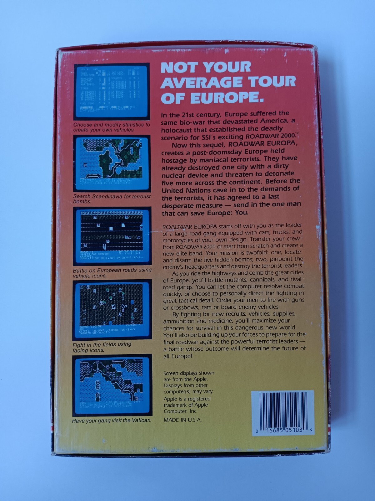 Commodore 64/128 Roadwar Europa Computer Game Software Tested/Works