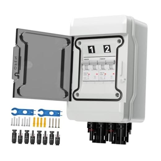Solar Panel Disconnect Switch with 1000V DC 60Amp Circuit Breakers 60A 2String