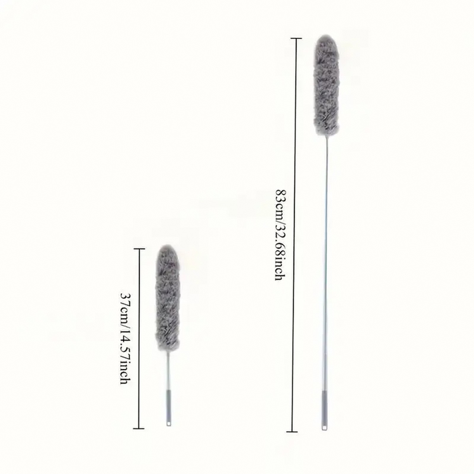 47" Extendable Microfiber Duster Pole - Bendable Stainless Steel Brush