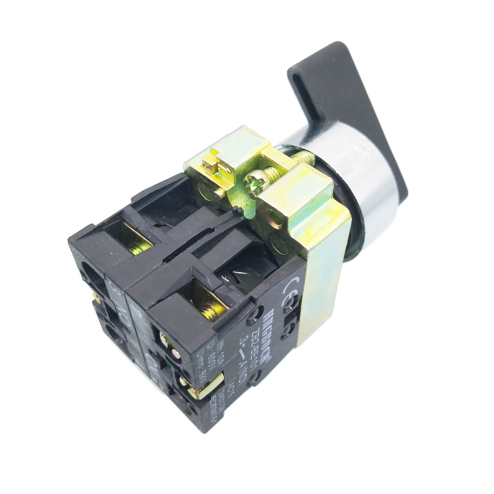 2pcs XB2-BJ33 ON-OFF-ON 3-Position 2NO Latching Rotary Selector Switch