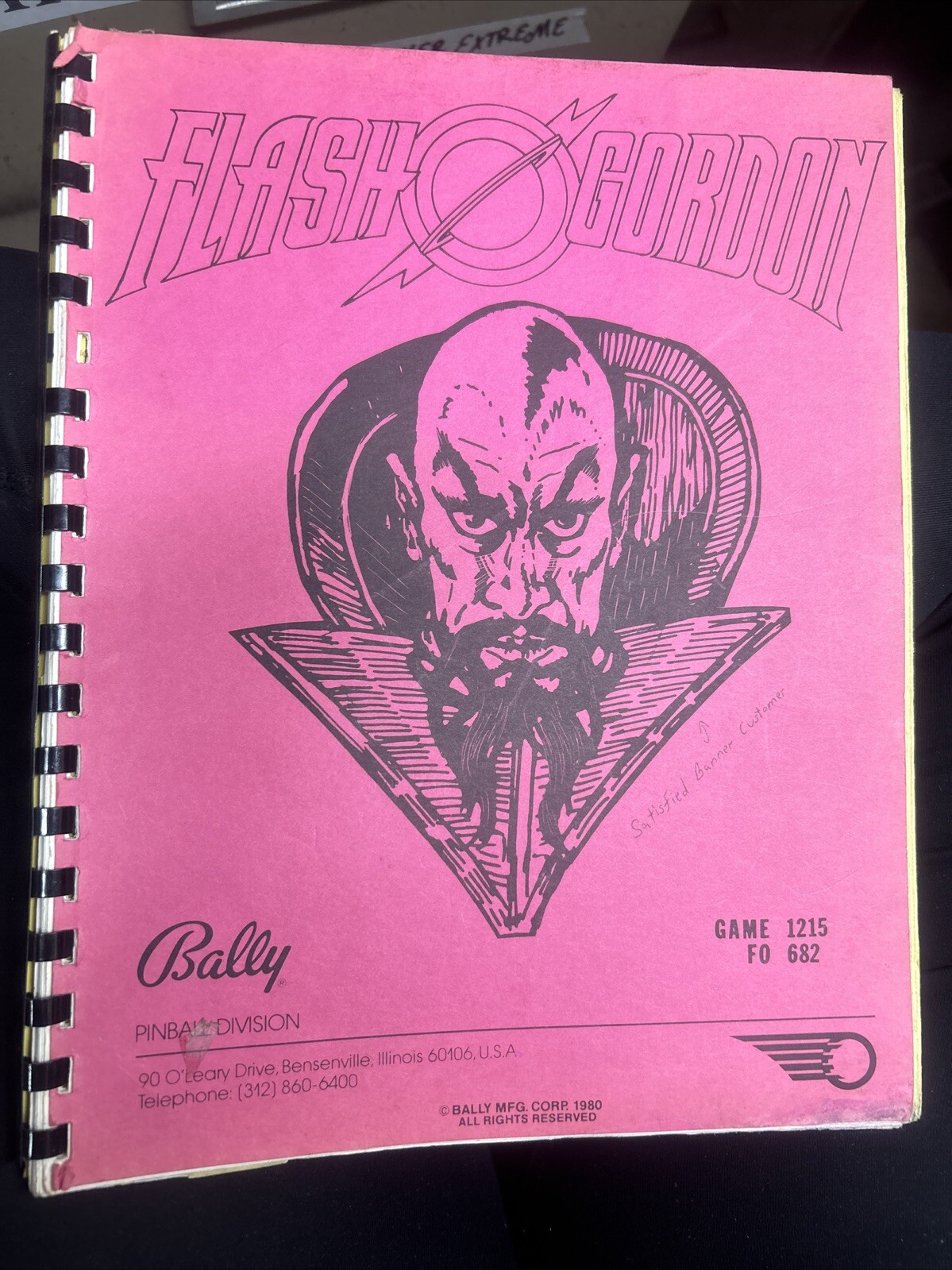 Bally FLASH GORDON Pinball Machine Manual - good used original