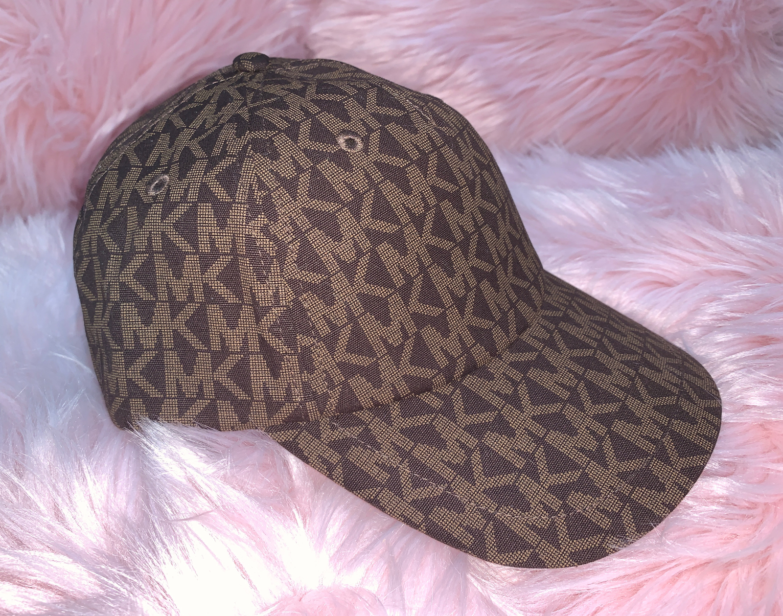 MICHAEL KORS Monogram MK Logo Baseball Cap Hat 538801C Brown NWT