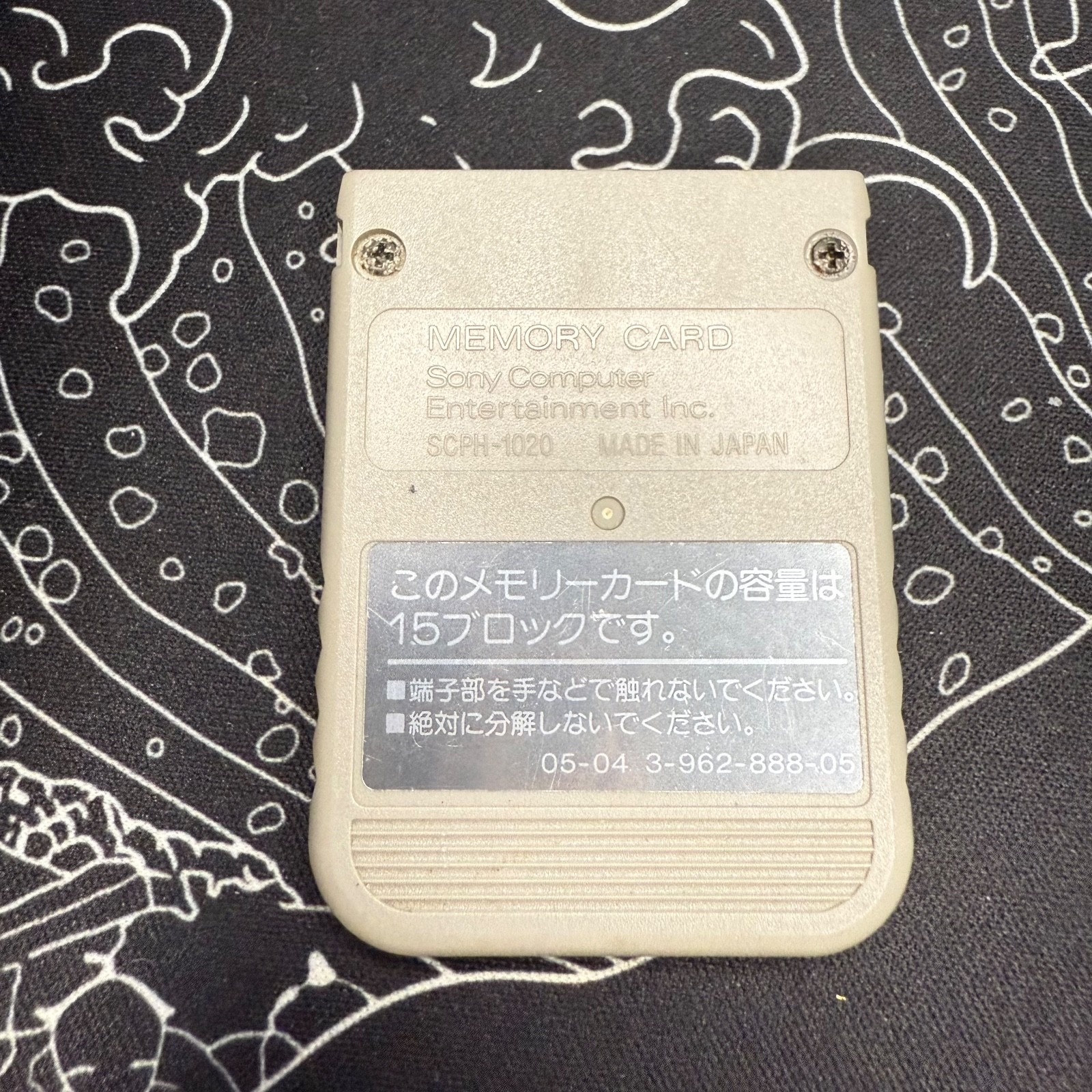 Sony PS1 Original OEM Memory Card SCPH-1020 – Gray (Tested & Working)