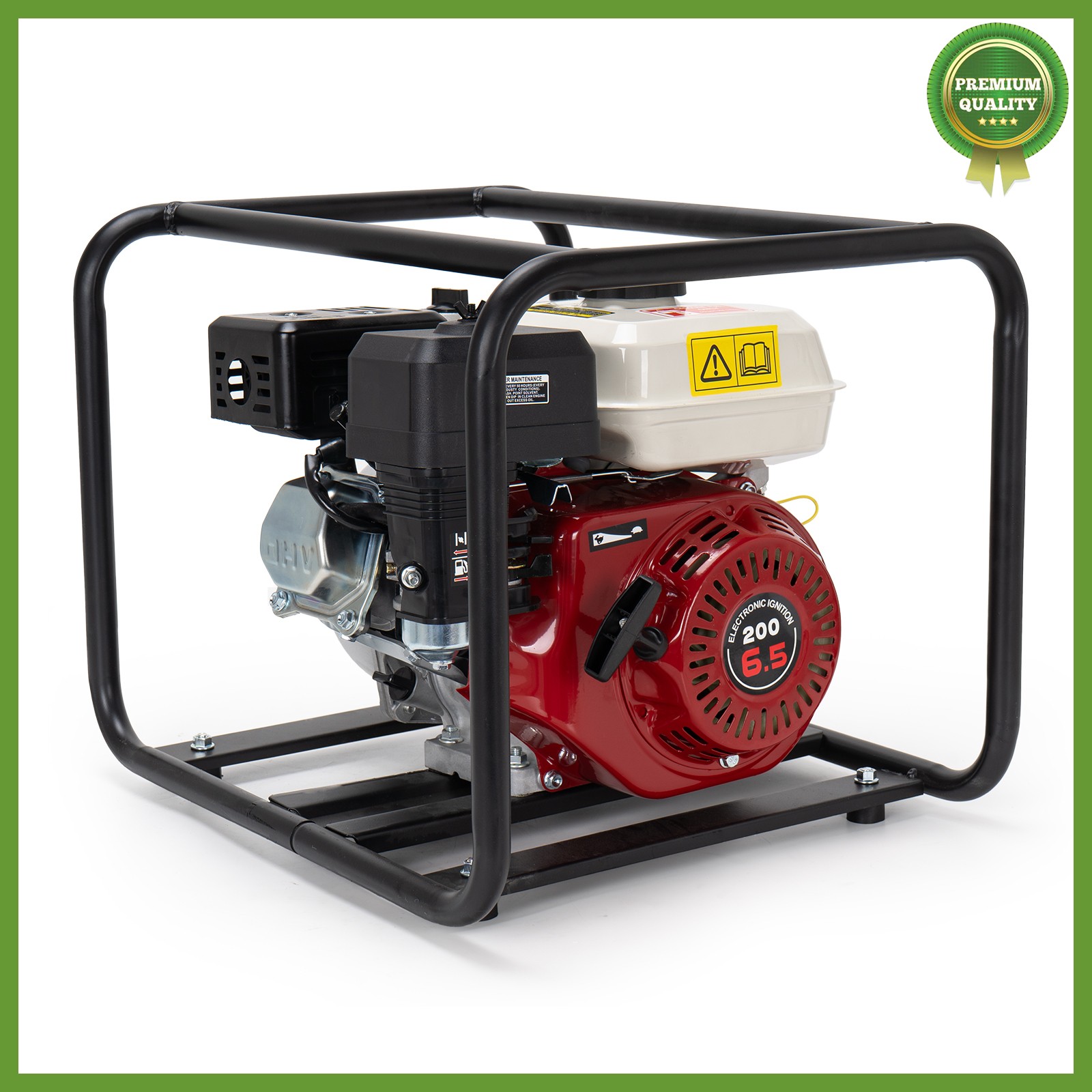 Gas-Powered Water Pump 2'' Semi-Trash Water Pump Transfer Pump 158GPM 26.2ft