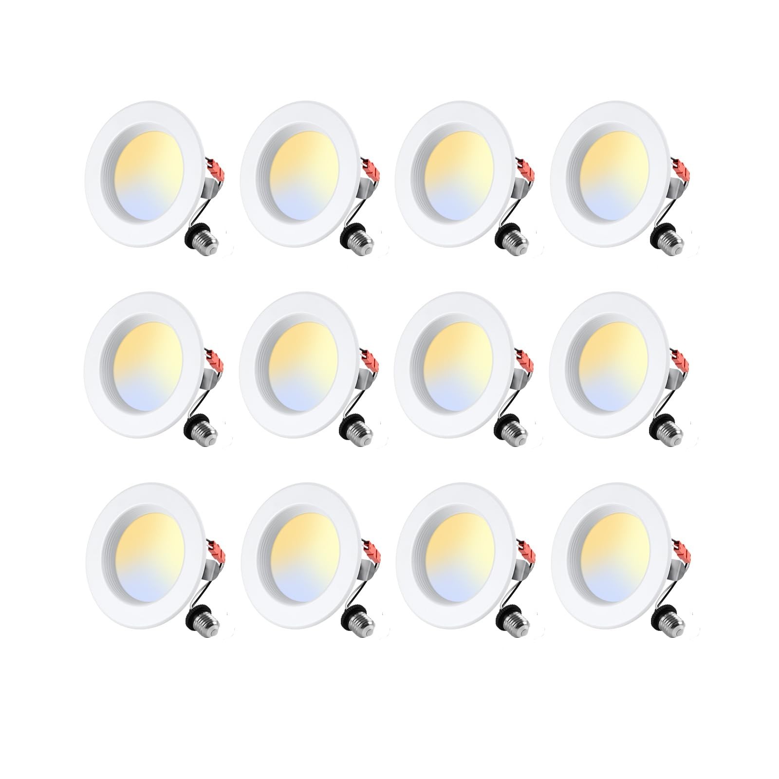 ZYC 4" Retrofit LED Recessed Lighting - 12 Pack LED Recessed Lighting Retrofi...