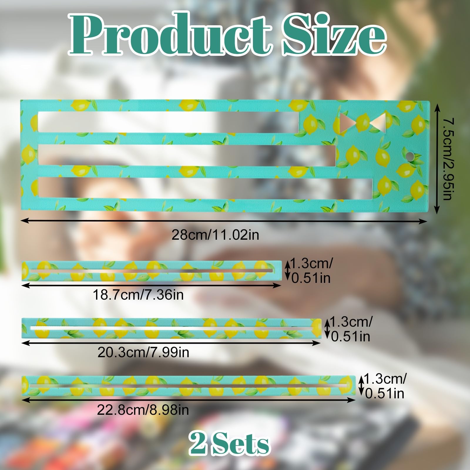 2 PCS Acrylic Zipper Making Templates Tools Zip Pocket Patchwork Ruler Craft