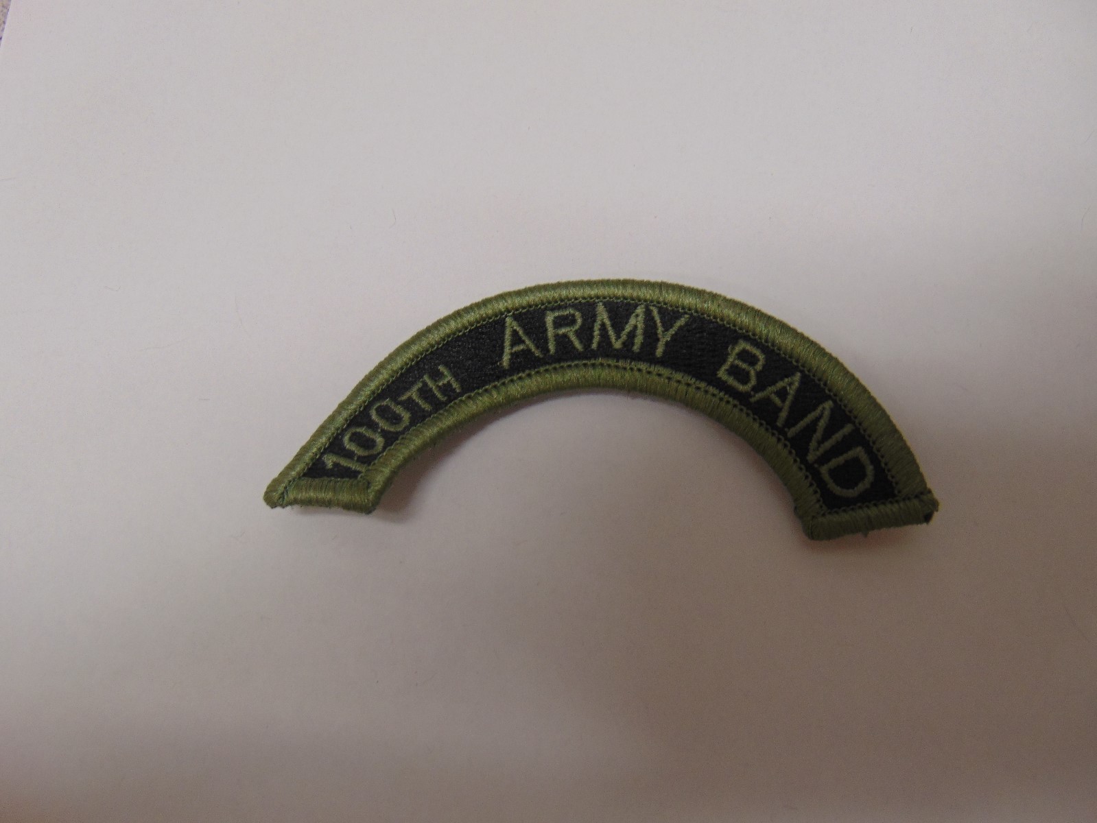 MILITARY PATCH US ARMY ACU HOOK AND LOOP 100TH ARMY BAND SHOULDER TAB