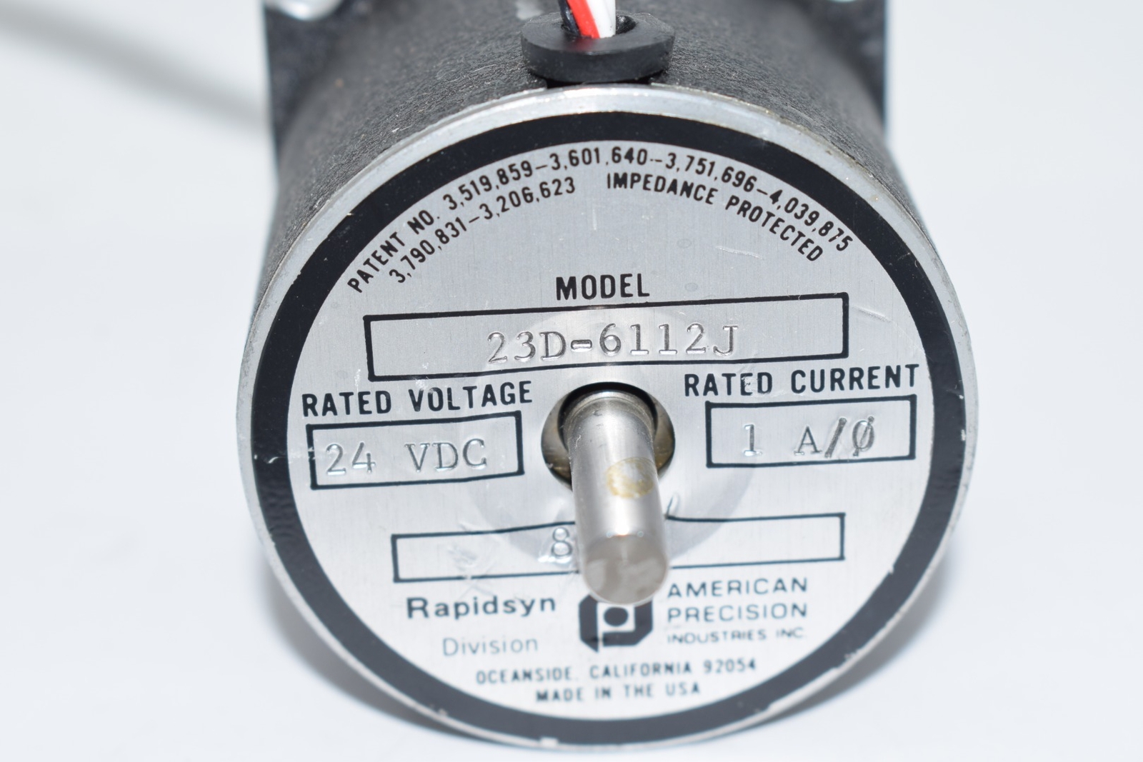 Rapidsyn 23D-6112J Stepper Motor 24VDC 1A