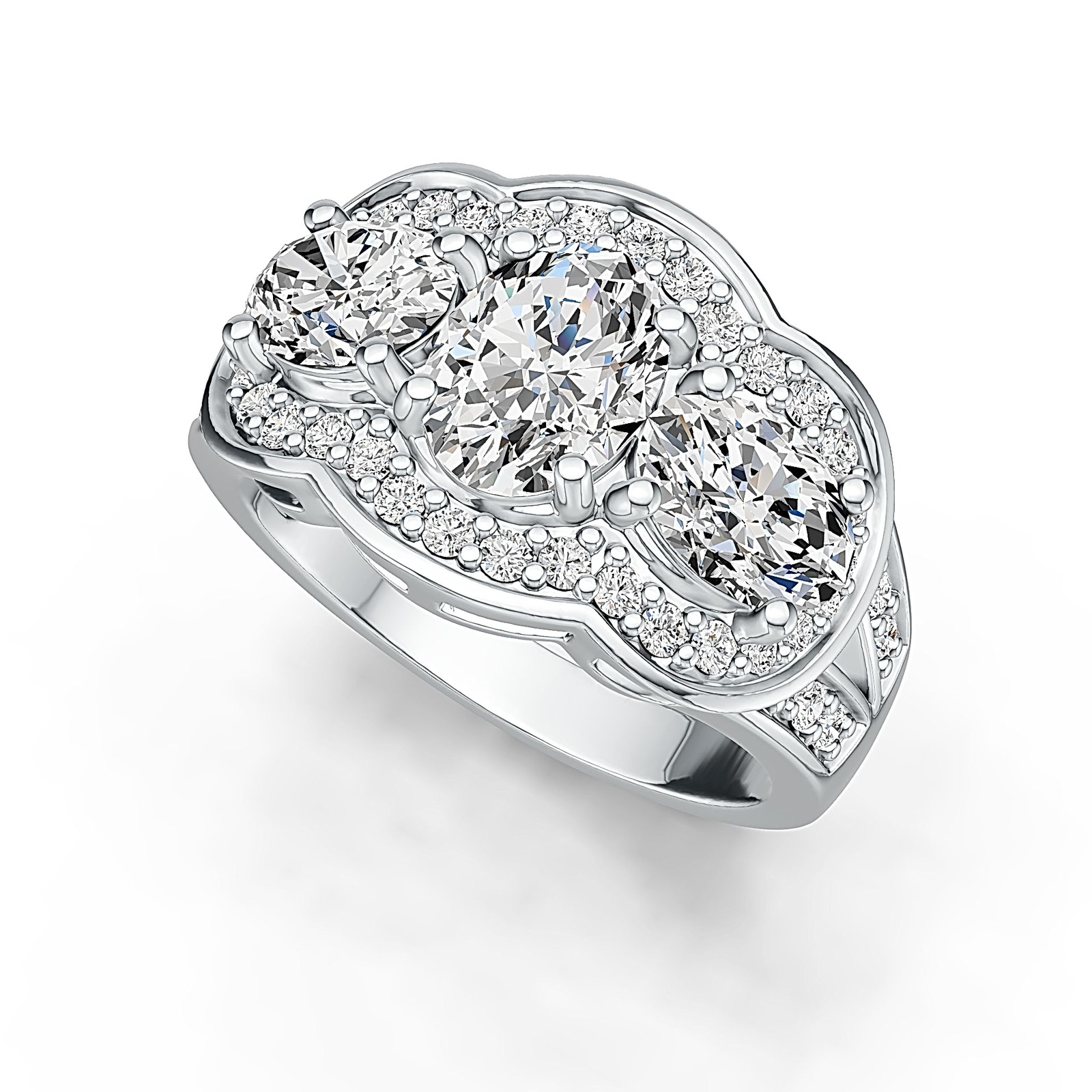 Sterling Silver Semi Mount Ring Setting Oval OV 8X6mm OV 7X5mm
