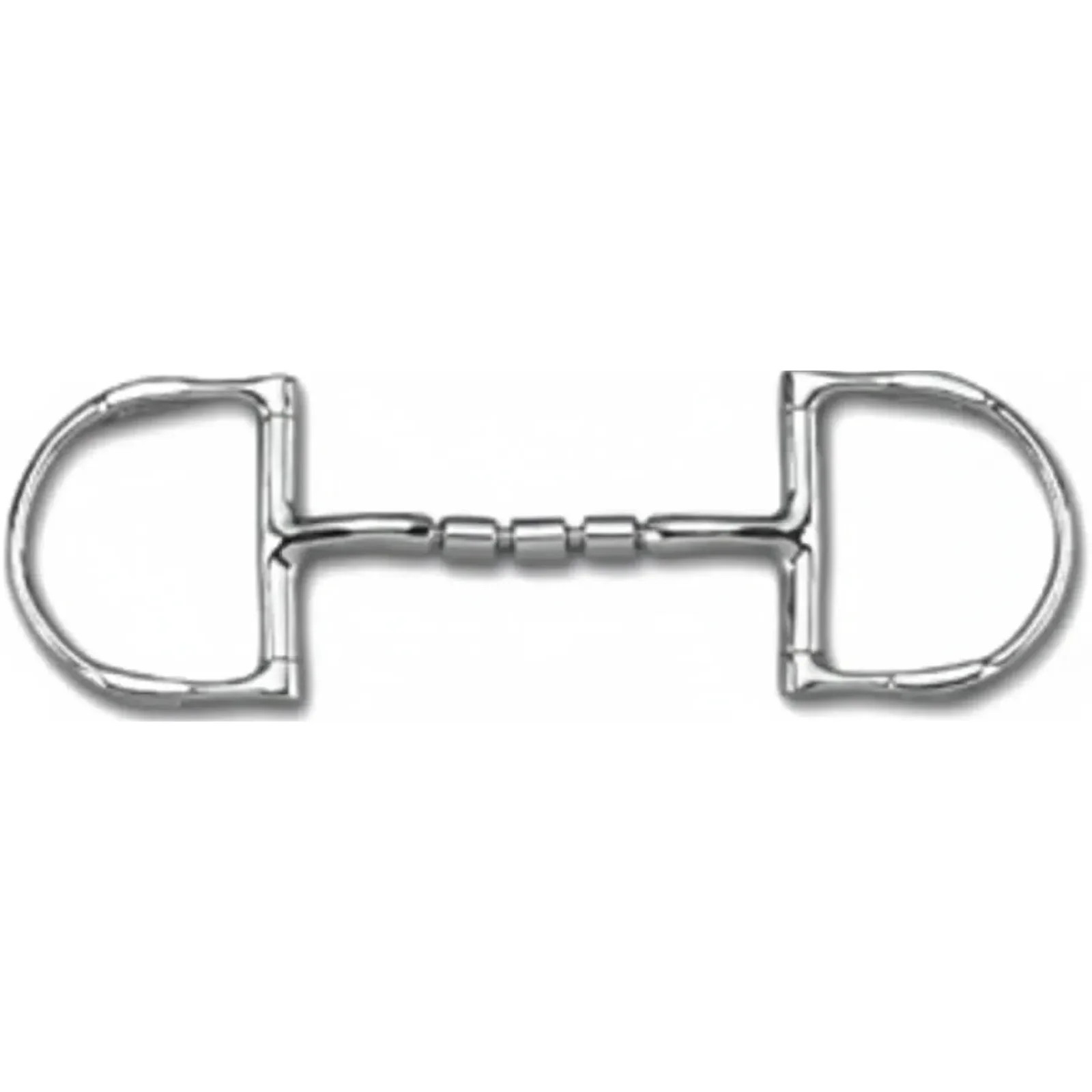 Myler 32-3 English Dee Bit with Hooks - 5” Sweet Iron Mullen Triple Barrel