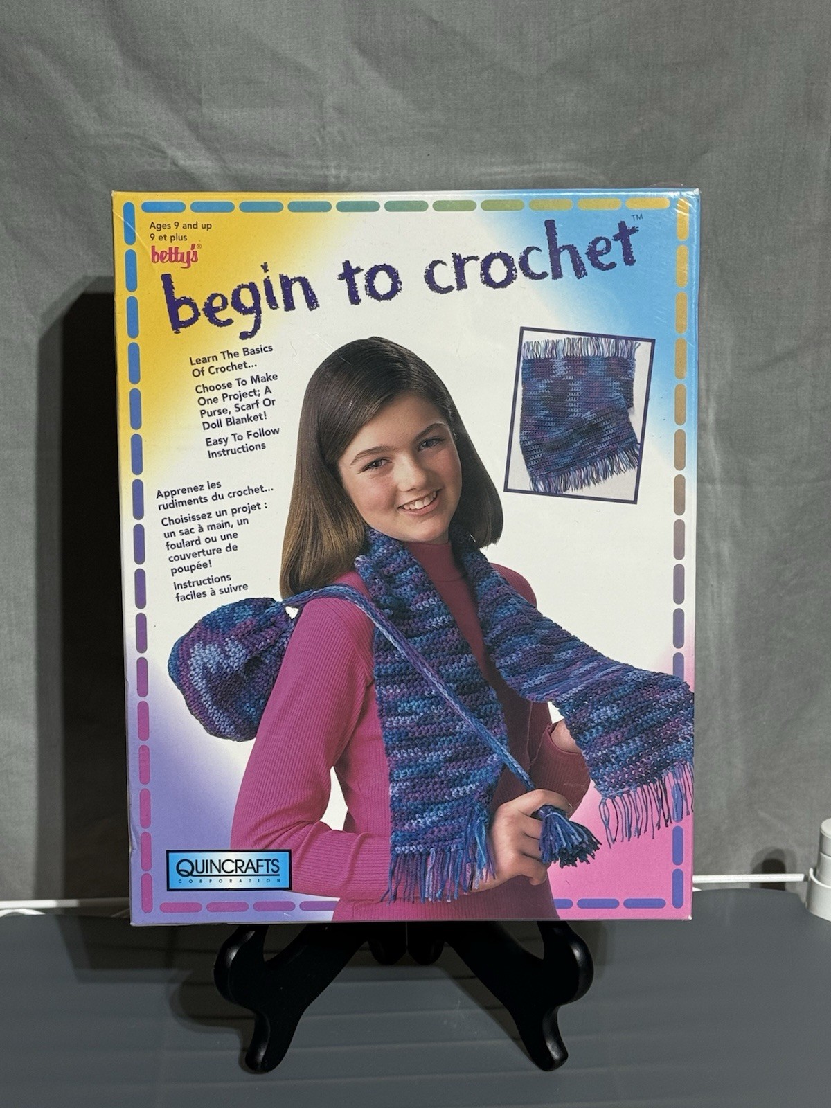 Begin To Crochet Craft Set Quincrafts Betty’s New Sealed Yarn Hook Scarf