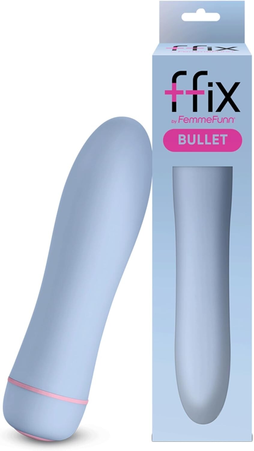 Femme Funn Ffix Bullet Vibrator Sex Toy for Women Personal Massager Light Blue