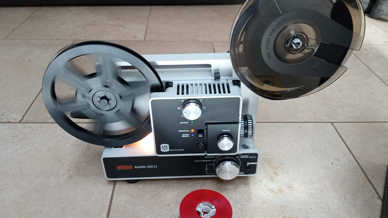 Eumig Mark 610D Projector in Excelent Condition With Reels Case Manuals Etc
