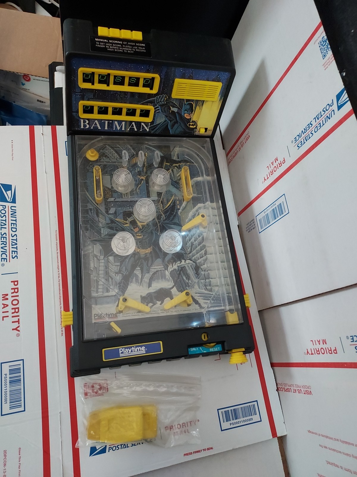 1988 Playtime Batman Animated Series Electronic Pinball For Parts Only - T6#200