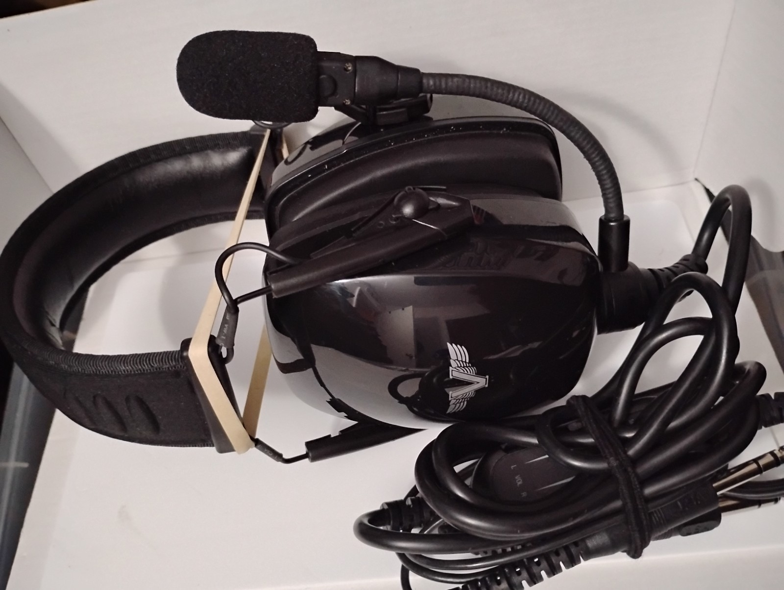 ASA AirClassics HS‑1A Aviation Headset — Excellent, Cables Included