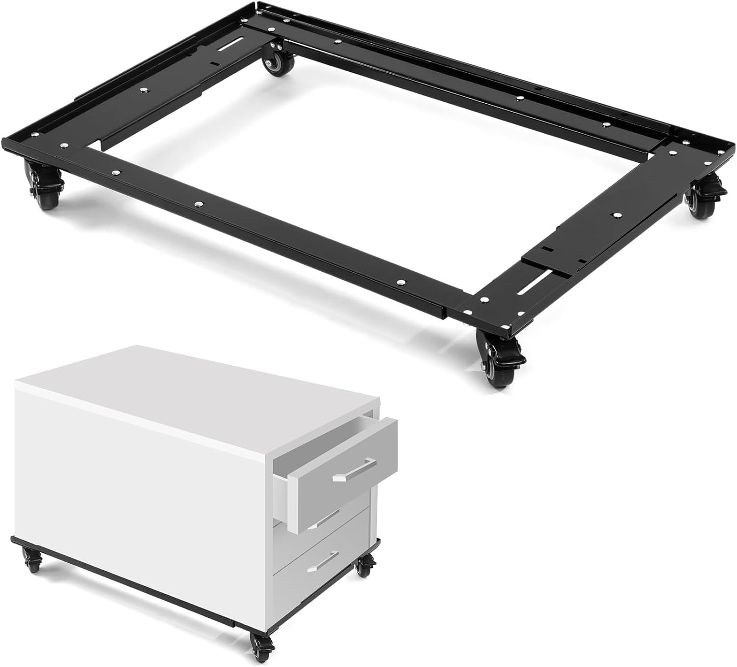 Adjustable Lateral File Dolly for Home Office - Large Storage Cabinet Dolly