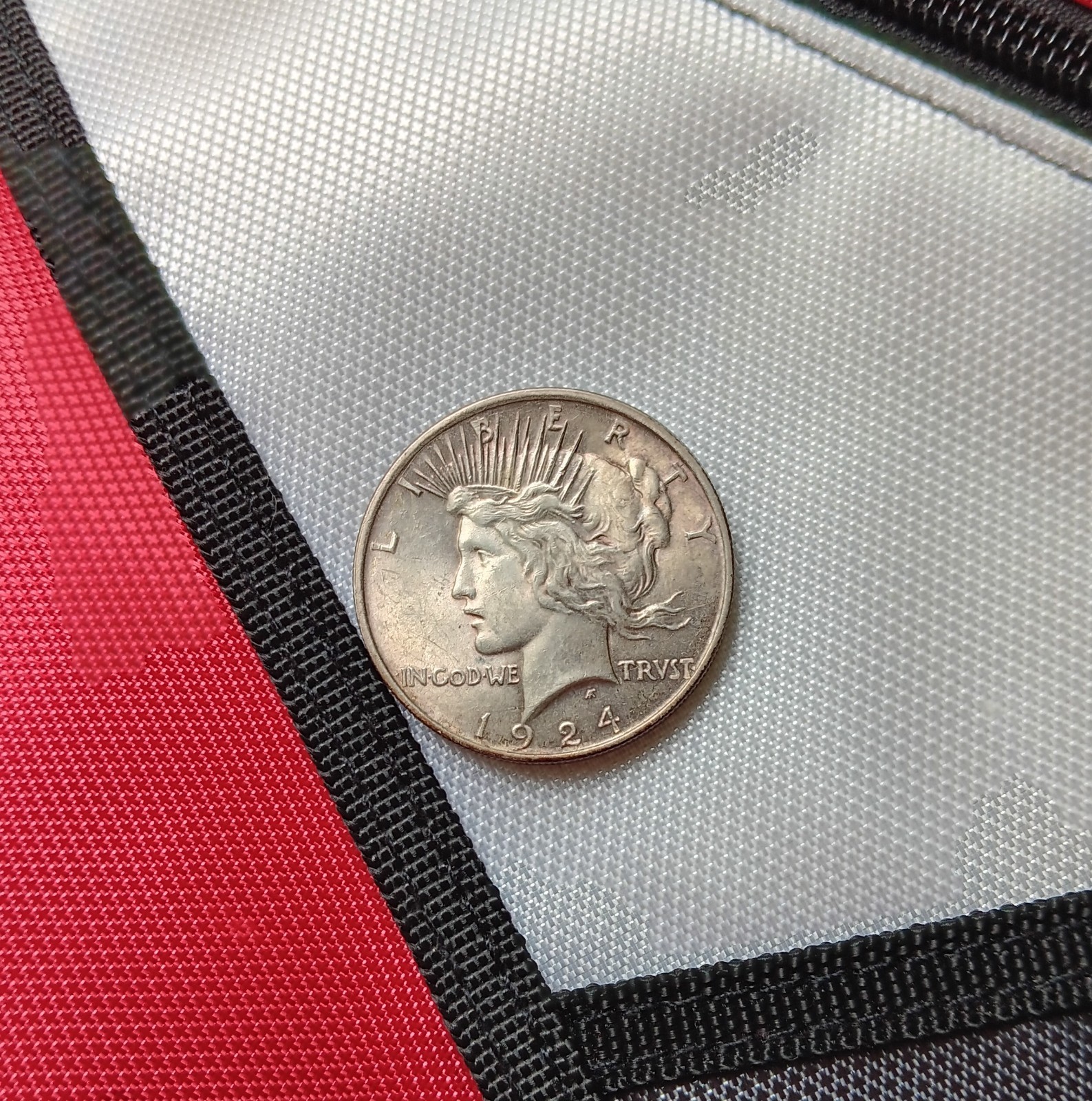 1924 peace silver dollar (Natural Toning)