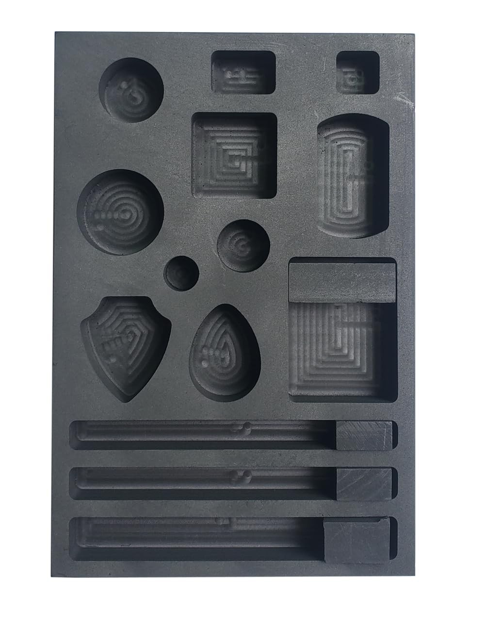 1x14-in-1 Graphite Ingot Mold for Metal Casting, Scrap Bar & Coin Combo, Durable