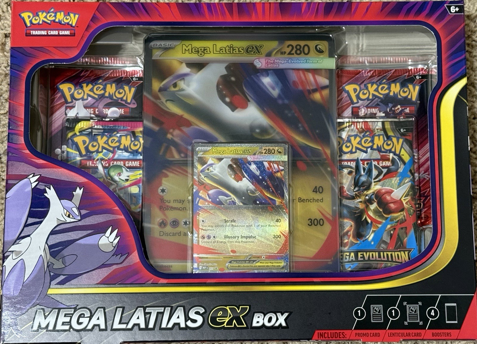 1x 2025 Pokemon Mega Latias EX Box 4 Booster Packs +More Trusted Seller FreeShip
