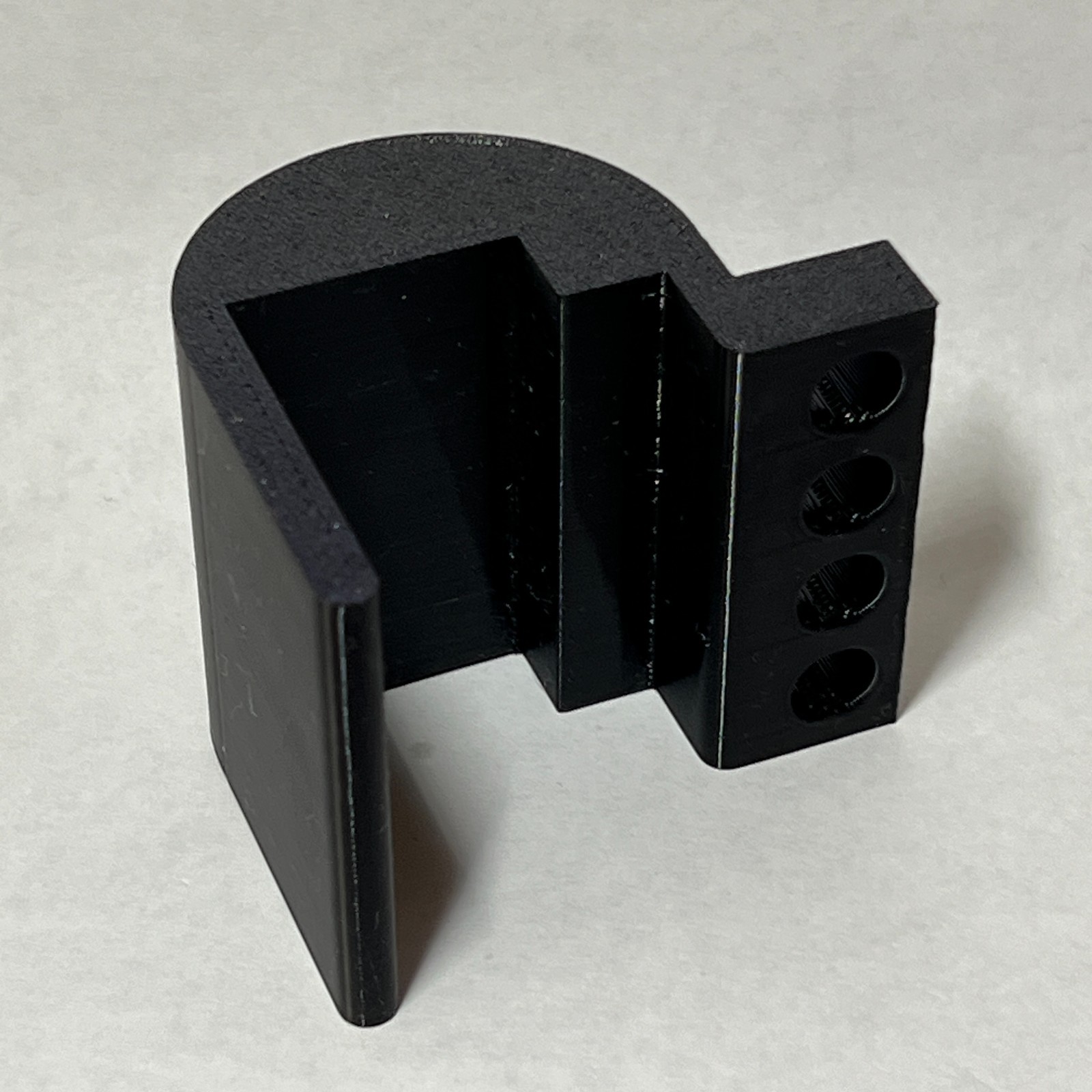 4 Hole Air Dosing Pump Tubing Holder for Aqueon 90G Rimmed Tank - 3D Printed