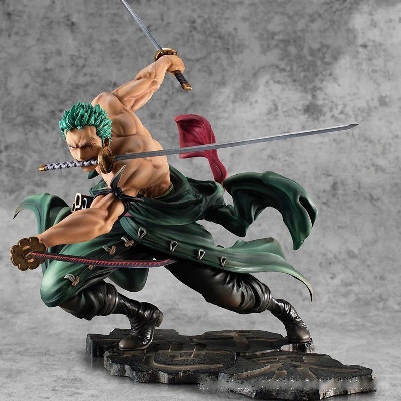 One Piece 10 cm Zoro Three-Sword Anime Figure – PVC GK Model Statue