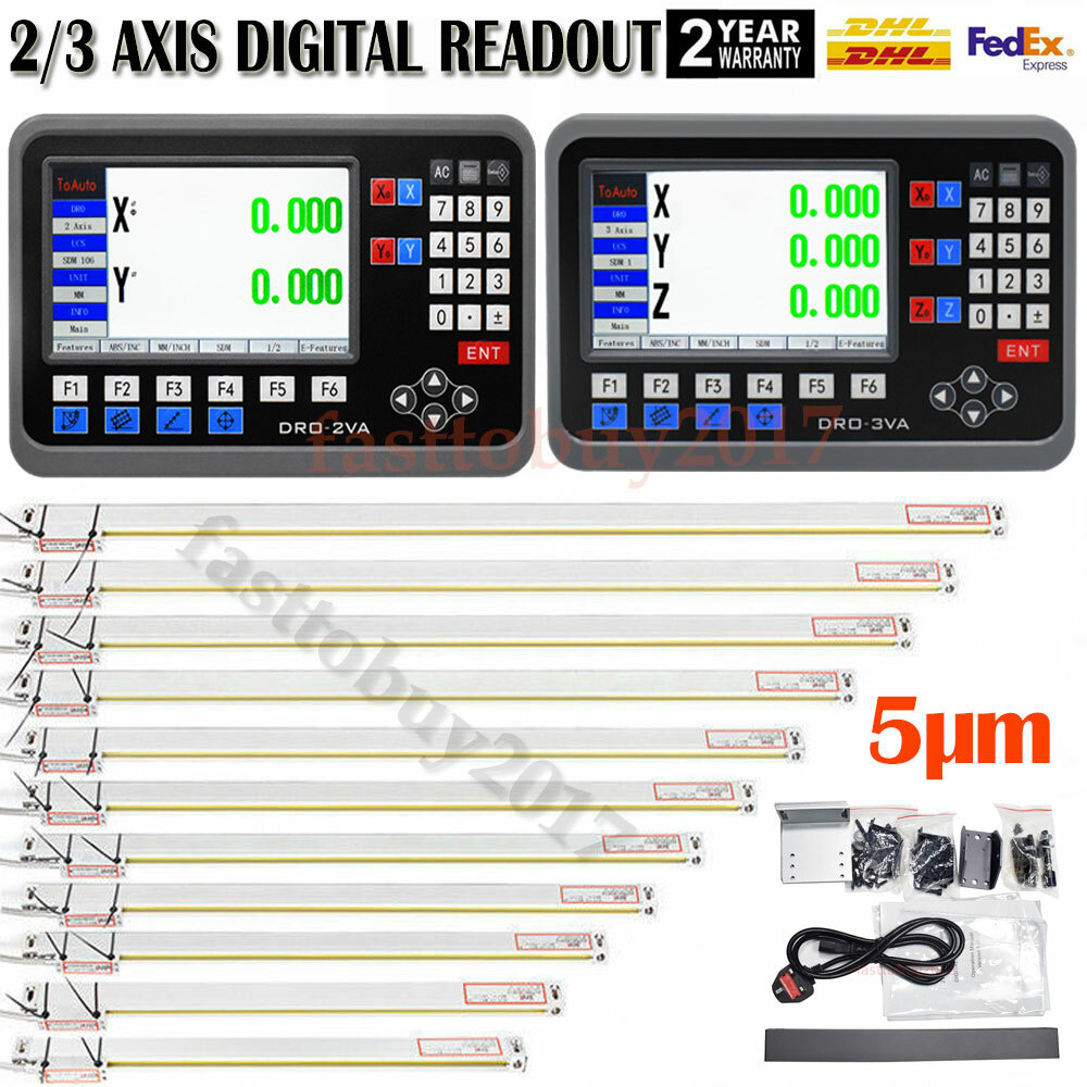 5um /1um Linear Scale Precision Digital Readout DRO Display for Bench Lathe Mill
