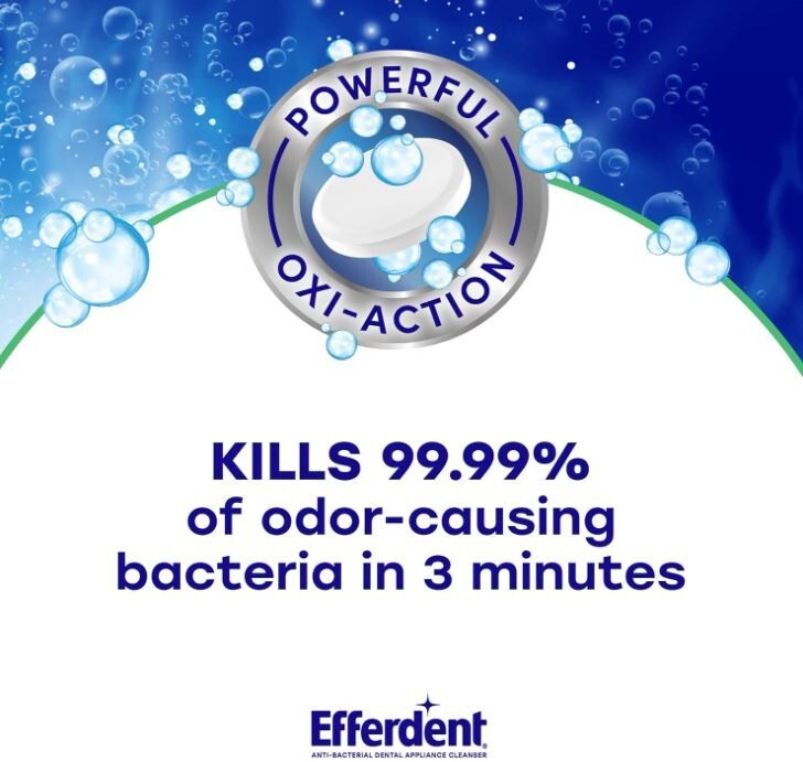 Efferdent Retainer Cleaning Tablets, Denture Cleaning Tablets - 126 Tablets