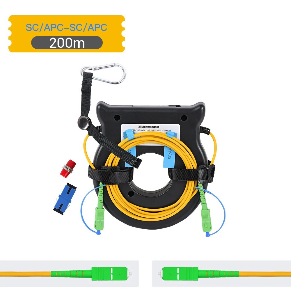 9/125μm G652D SM 1310/1550nm OTDR Launch Cable Box ,Fiber Rings for 200M