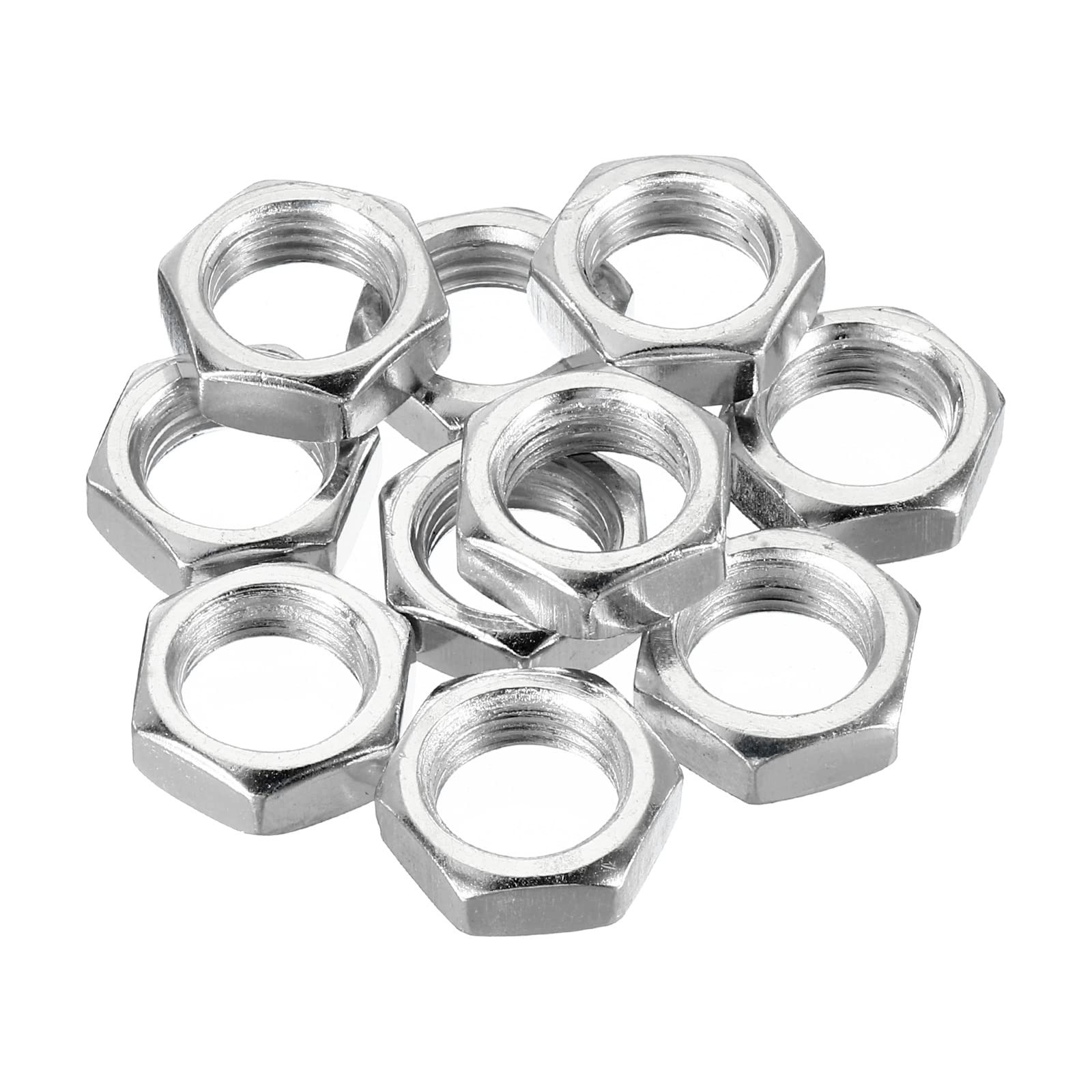 PATIKIL M14 x 1.5 Steel Hex Nuts, 10 Pack Metric Thread Zinc Plated Finished ...