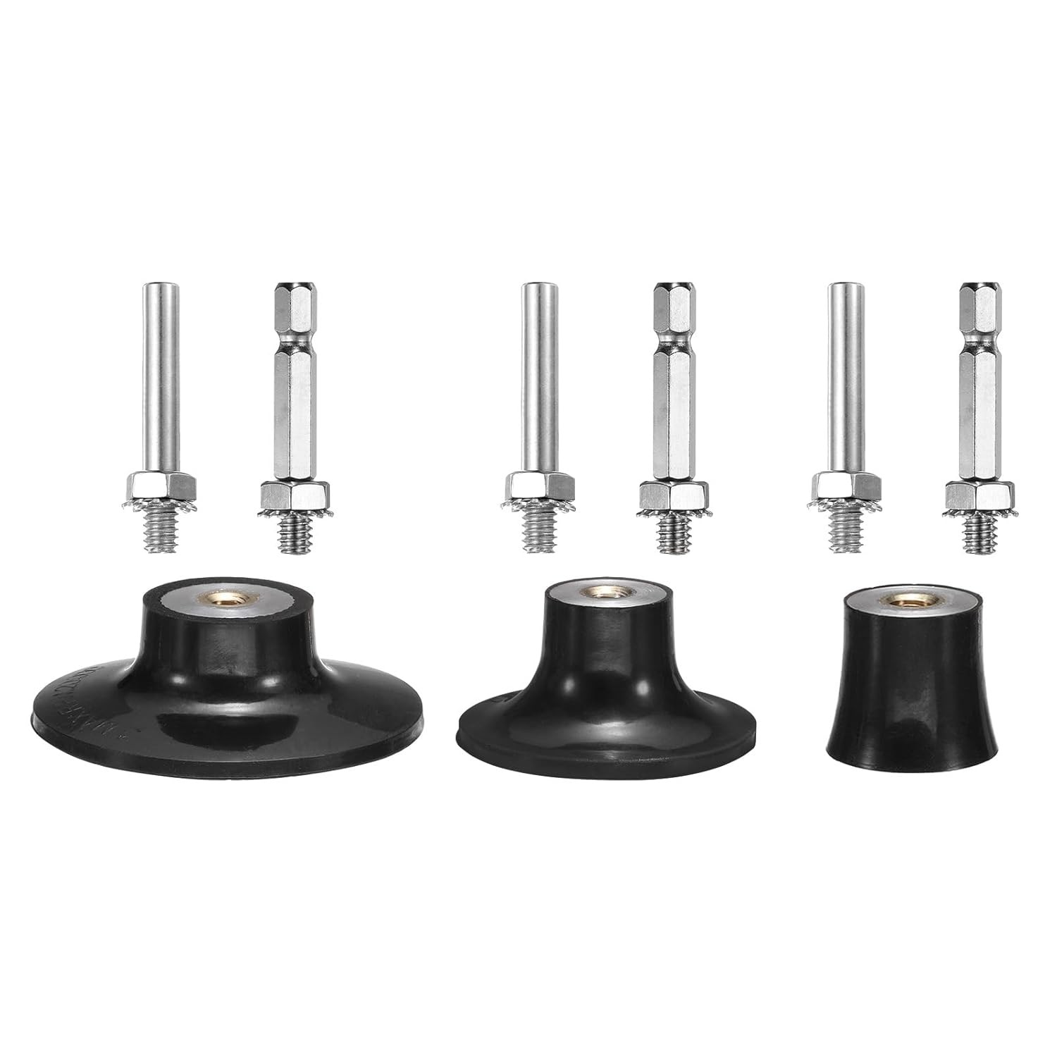 HARFINGTON 3 Pack 1" 2" 3" Disc Pad Holder Quick Change 1/4" Shank...
