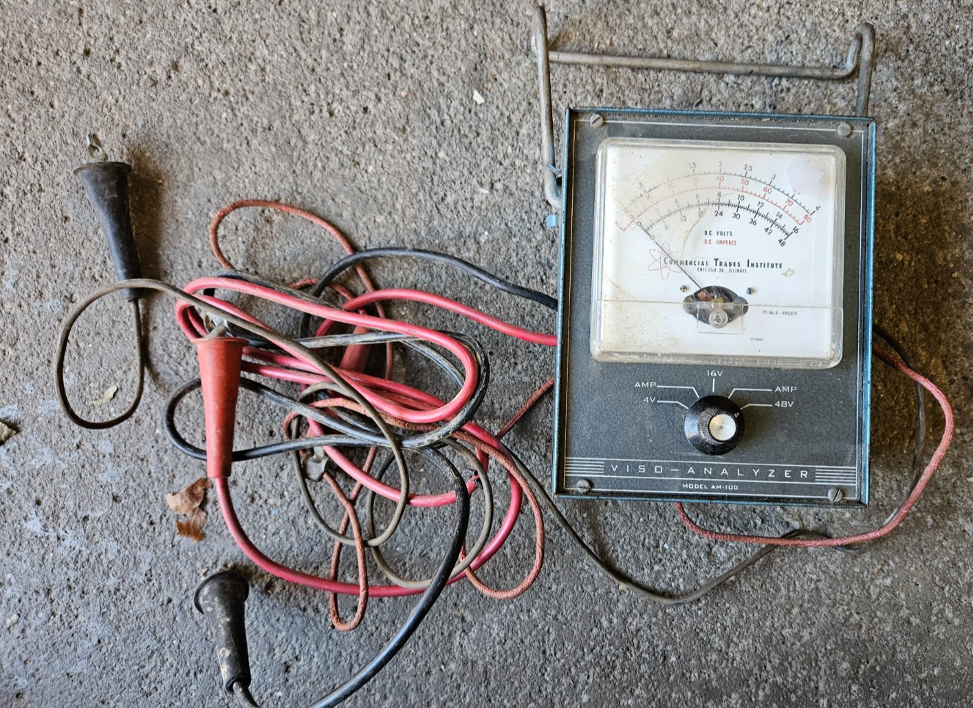 Vintage Commercial Trades Institute Viso-Analyzer AM-100 4-16-48V Volt Ammeter