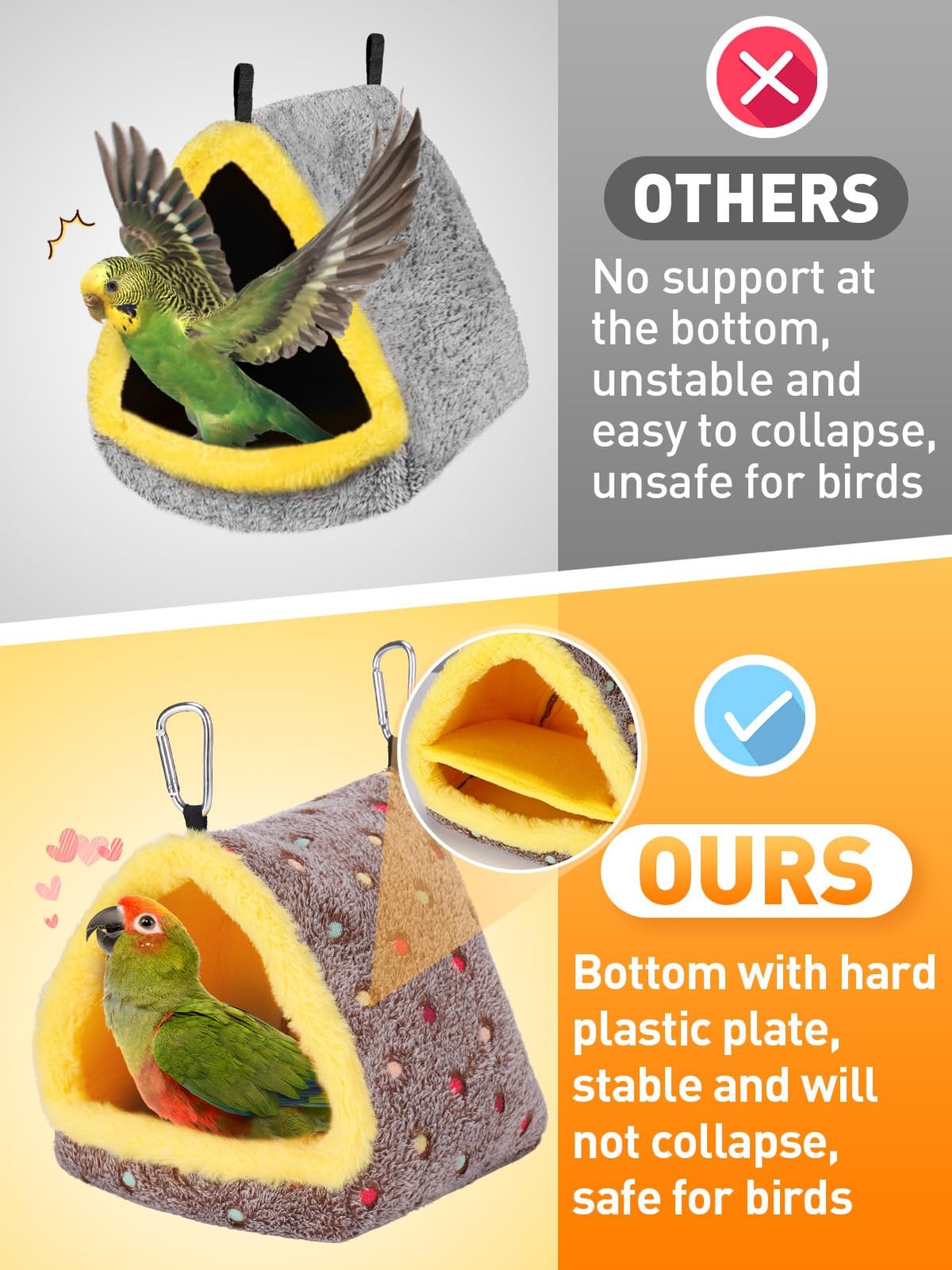 Medium Winter Warm Bird Nest for Cage - Comfortable Bed with