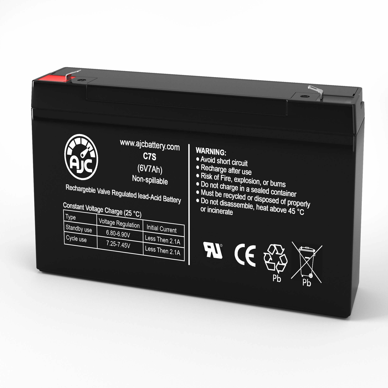 AJC Battery Compatible with Eaton Evolution 650 VA Rackmount 1U 6V 7Ah UPS