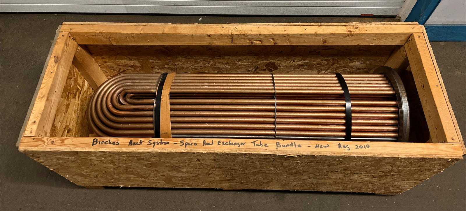 Nos Surplus Birches Heat System Heat Exchanger Tube Bundle 49”x 15.75” Diameter