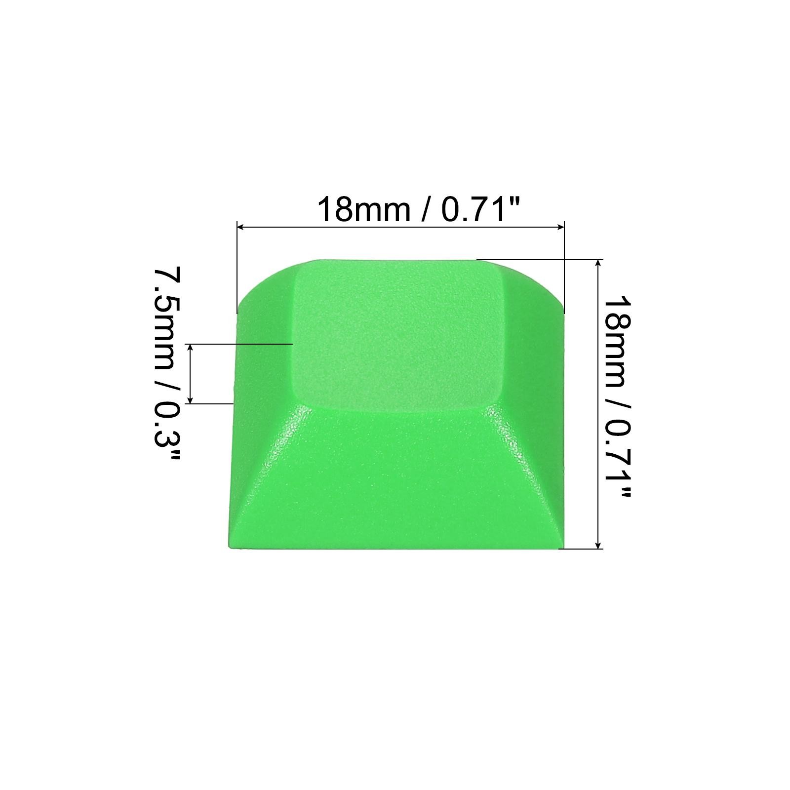 1U Blank Keycaps, 5 Pack MX Keyboard Replacement Universal PBT Mechanical, Green