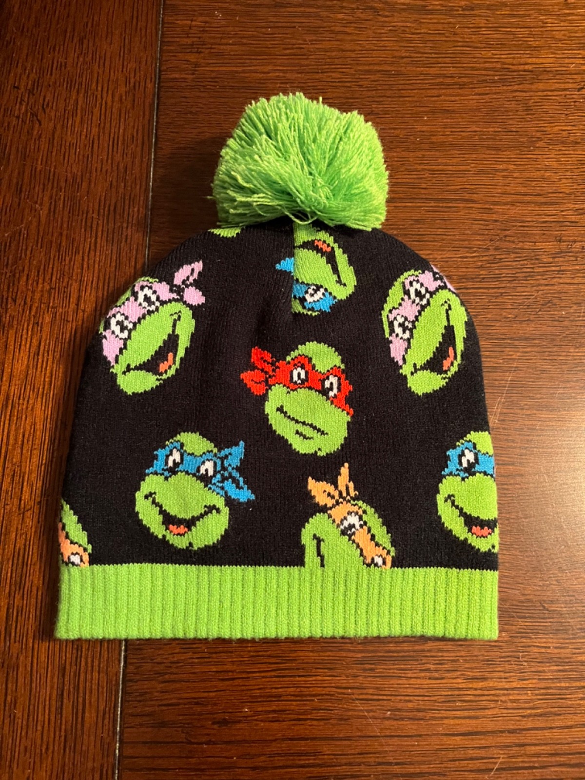 Nickelodeon Teenage Mutant Ninja Turtles Graphic Hat Beanie Knit Pompom Warm Cap