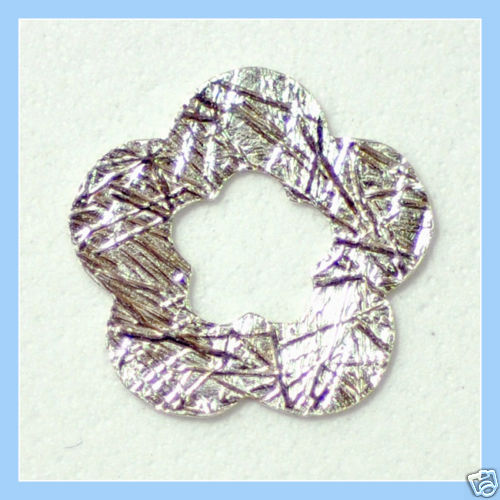 15MM Sterling Silver Print Flower Connector Finding
