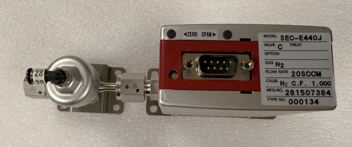 SEC-E440J Mass Flow Controller 20 sccm Calibrated for N2