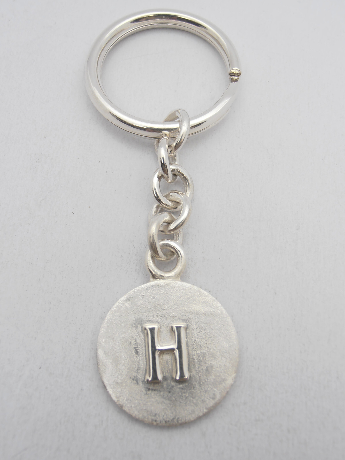 Letter Keychain - H - 925 Silver - Initial - Alphabet - Breeze -