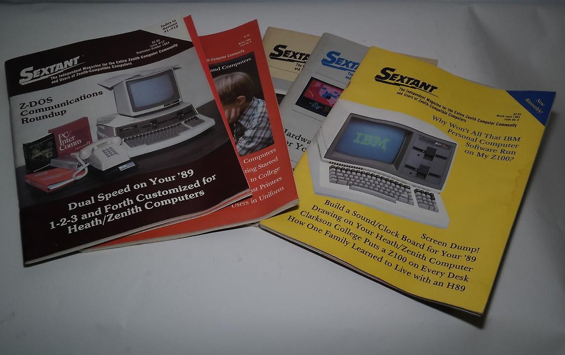 SET OF 6 VINTAGE SEXTANT HEATH ZENITH USERS MAGAZINE 1984