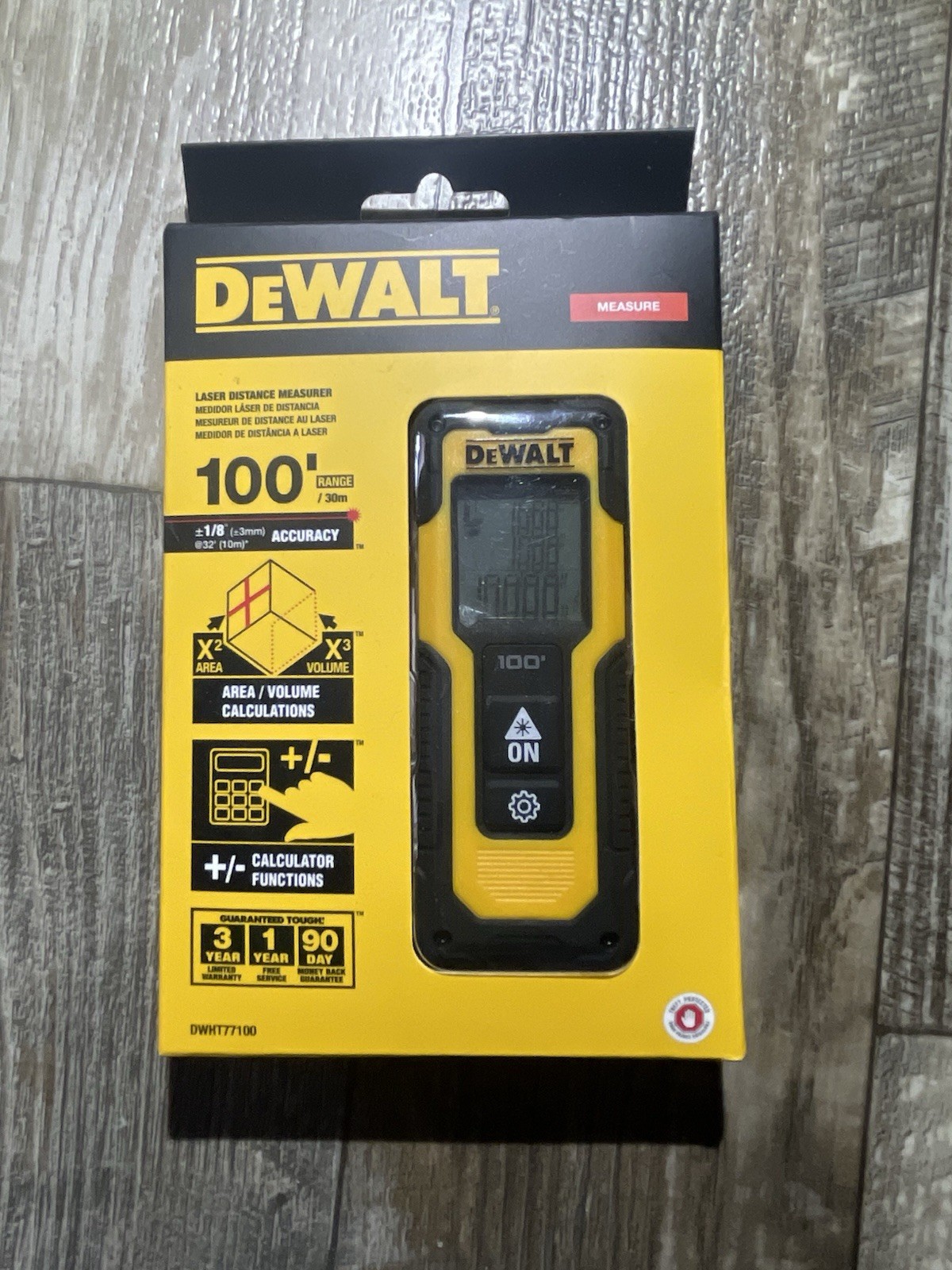 DeWalt 100 ft Laser Distance Measurer Brand New Sealed Tape Measure Tool