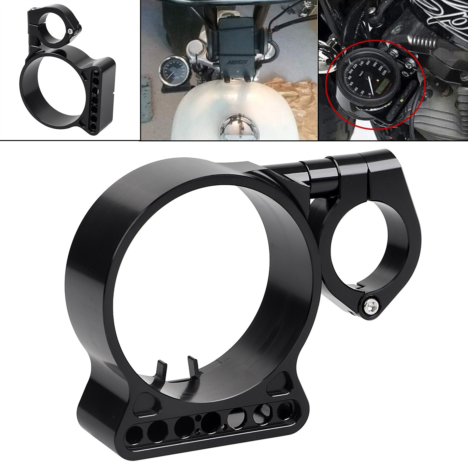 39mm/16" Side Mount Speedo Relocation Bracket For Harley Sportster 883 XLH883