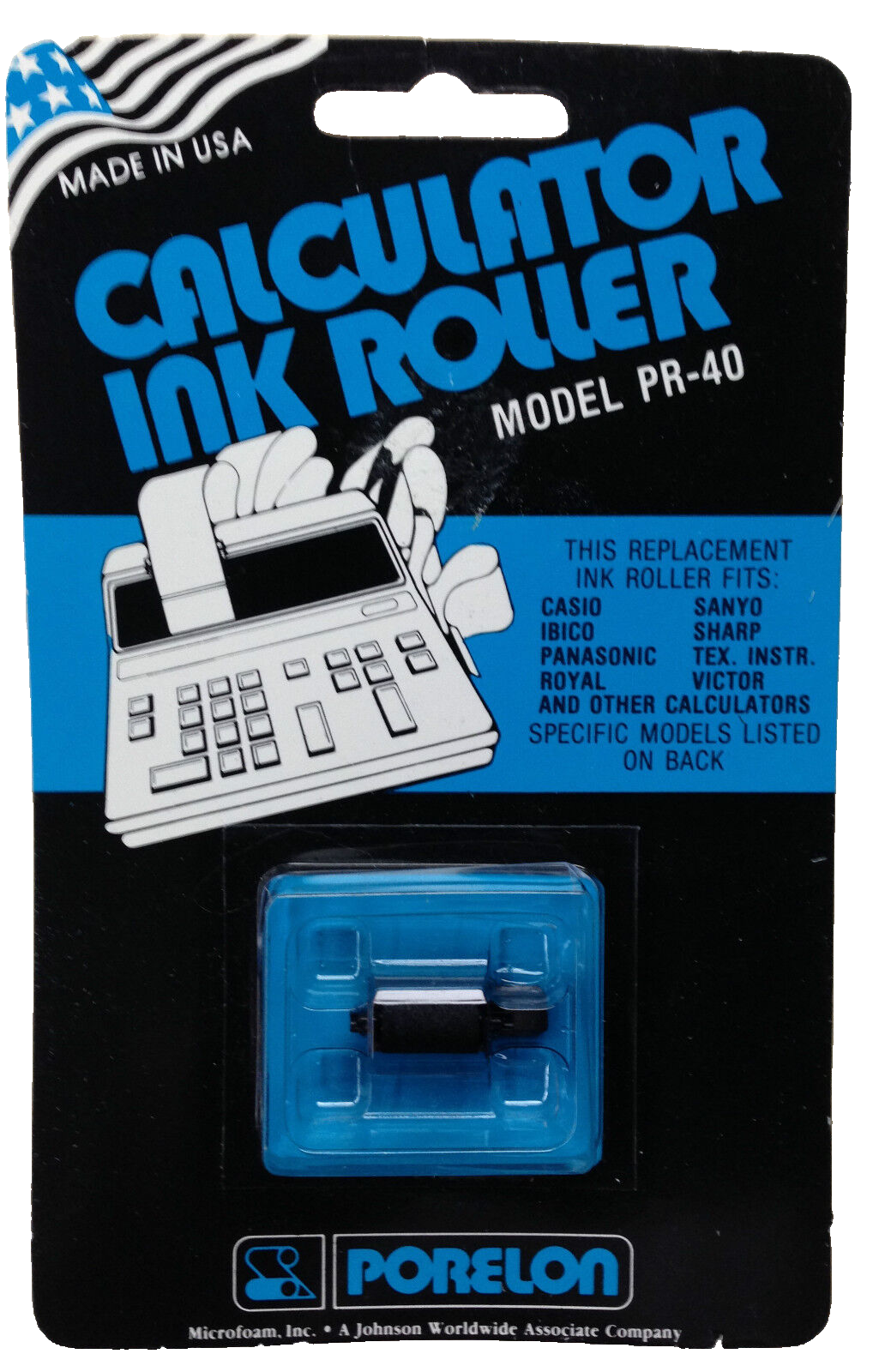 CALCULATOR INK ROLLER, PR-40, CASIO ROYAL SANYO SHARP TEXAS INSTRUMENTS UNIWELL
